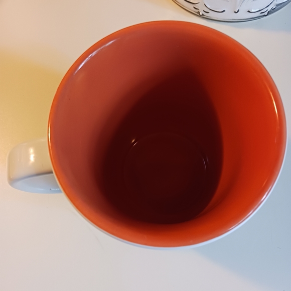 ☕☕️(2) Starbucks Mugs 2006 White and Orange 13 oz - Picture 3 of 4